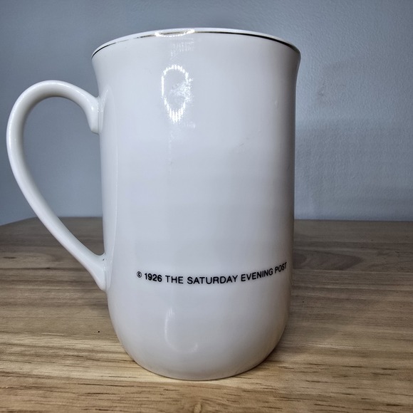 Vintage Norman Rockwell Mug Coffee Cup Sunset Saturday Evening Post - Picture 3 of 5